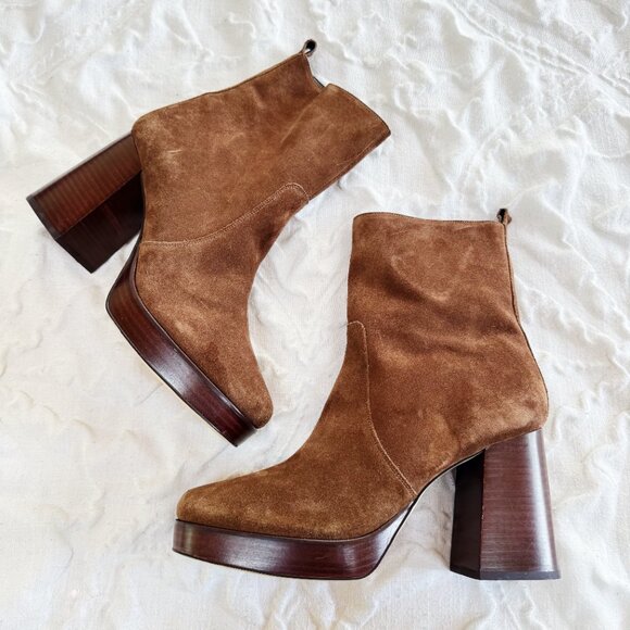 Marc Fisher Marysa Block Heel Platform Bootie Size 11 - Picture 2 of 9